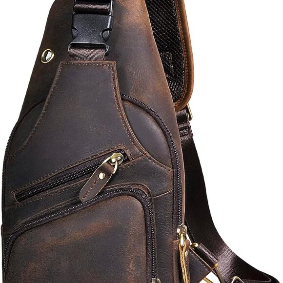 Men Crossbody Chest Sling Bag One Shoulder Strap Bag